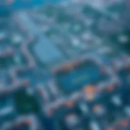 Aerial view showcasing the layout of Al Ansari International City