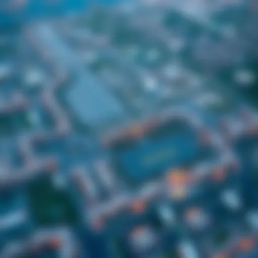 Aerial view showcasing the layout of Al Ansari International City