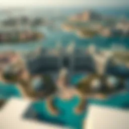Aerial view of Atlantis The Royal Residences showcasing its stunning architecture and luxurious surroundings