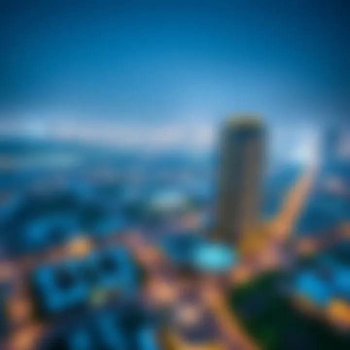 Panoramic view of Jumeirah Village Circle highlighting location advantages