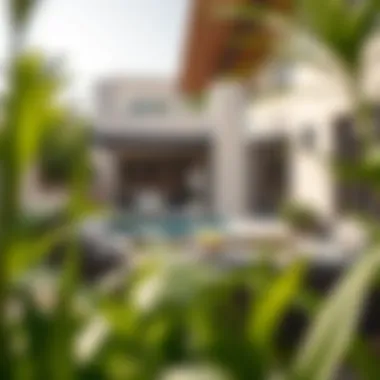 Outdoor Serenity at Bloom Villas Serene backyard and garden area of Bloom Villas emphasizing outdoor living