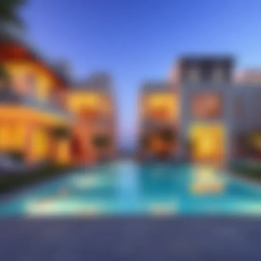 Stunning exterior design of Bloom Villas showcasing modern architecture