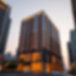 Stunning facade of Burj Royale showcasing modern architectural design