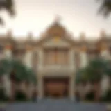 Luxurious exterior view of Caesars Palace Dubai showcasing its grand architecture