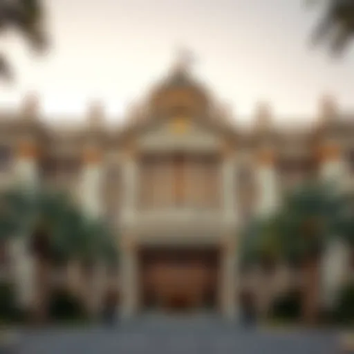 Luxurious exterior view of Caesars Palace Dubai showcasing its grand architecture