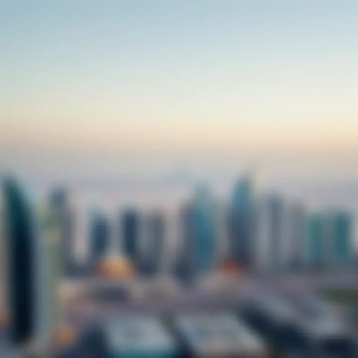 A skyline view of Abu Dhabi showcasing modern architecture