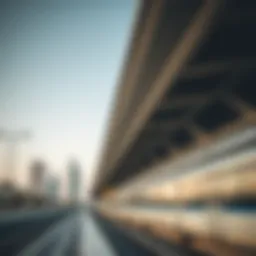 Modern metro station architecture near Al Murar
