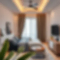 Cozy rental room in Al Quoz showcasing interior design
