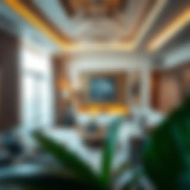 Inside a Luxurious Jebel Ali Apartment Luxurious living room interior of a Jebel Ali apartment