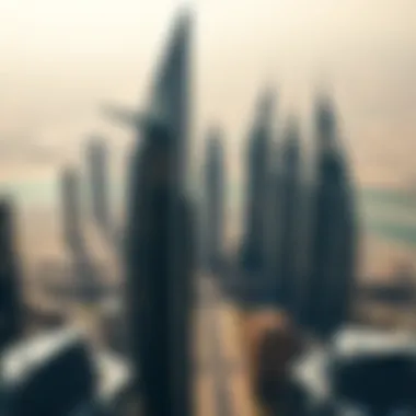 Aerial view of Dubai showcasing luxury skyscrapers