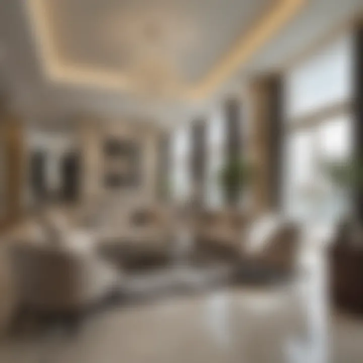 Luxurious interiors of a residential unit at Damac Lakeside highlighting modern amenities