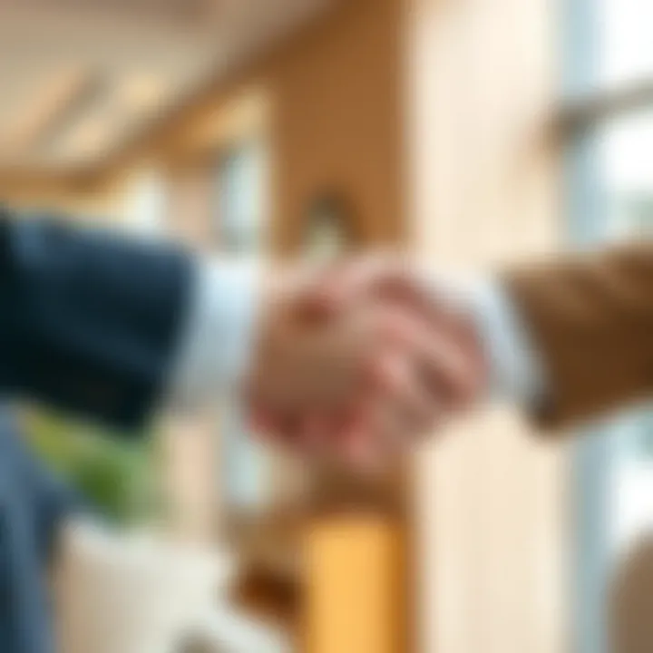 Symbolic Handshake of Resolution Symbolic handshake representing resolution and agreement