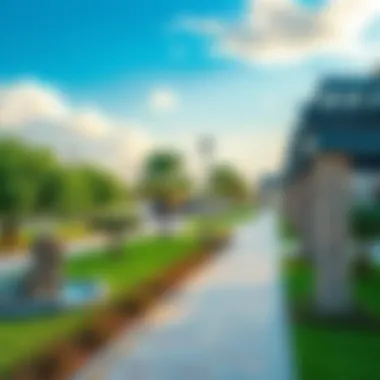 Recreational Amenities in Dubai Hills Park Heights Vibrant recreational amenities in Dubai Hills Park Heights, including parks, walking trails, and leisure areas.