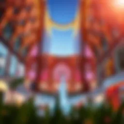 A stunning view of the Dubai Mall's exterior showcasing its architectural grandeur