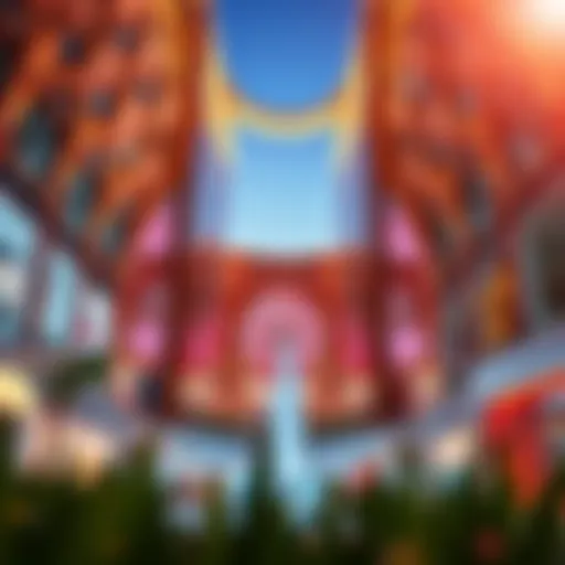 Architectural Grandeur of Dubai Mall A stunning view of the Dubai Mall's exterior showcasing its architectural grandeur