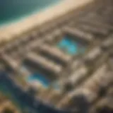 Aerial view of Dubai showcasing luxury properties