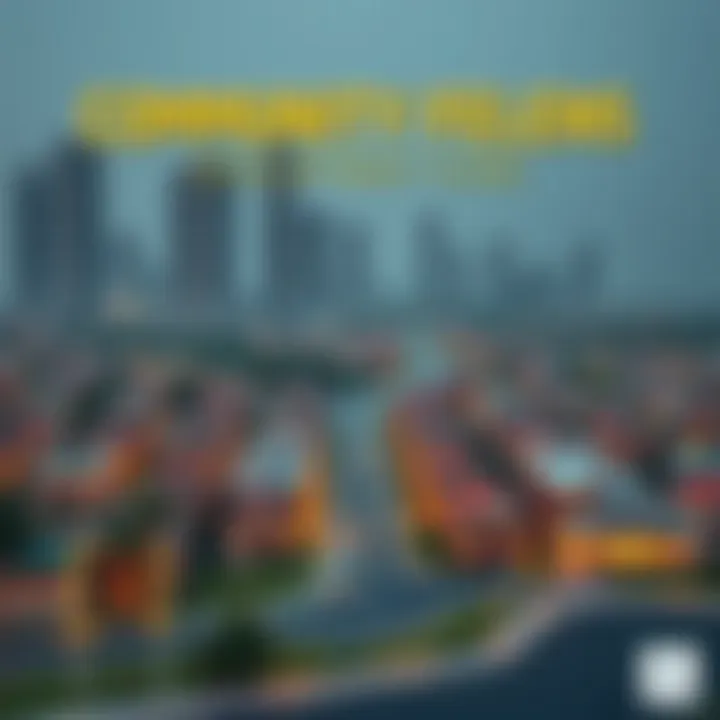 Community Development Plans in Al Aweer Infographic depicting community development plans surrounding Al Aweer