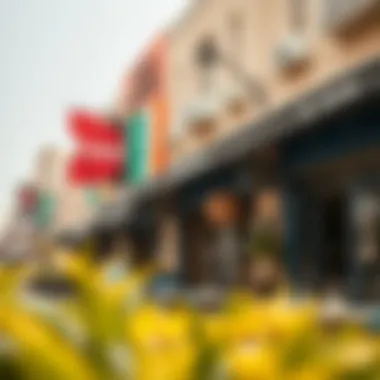 Local Shops and Cafes in Al Zaab The vibrant streets of Al Zaab filled with local shops and cafes