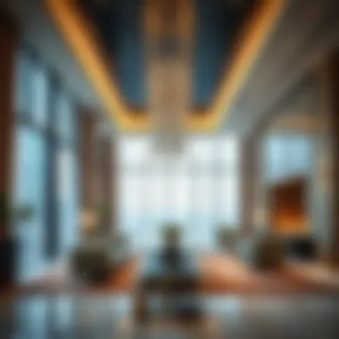 Interior spaces showcasing luxury and modernity at Almaya DIFC