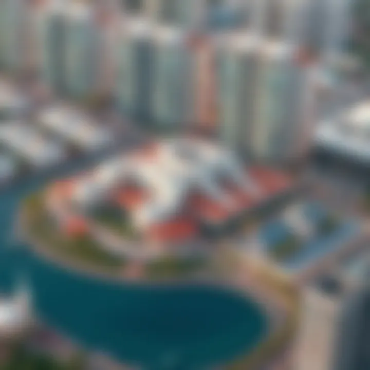 Aerial View of الواحه سنتر Aerial view of الواحه سنتر showcasing its architectural design