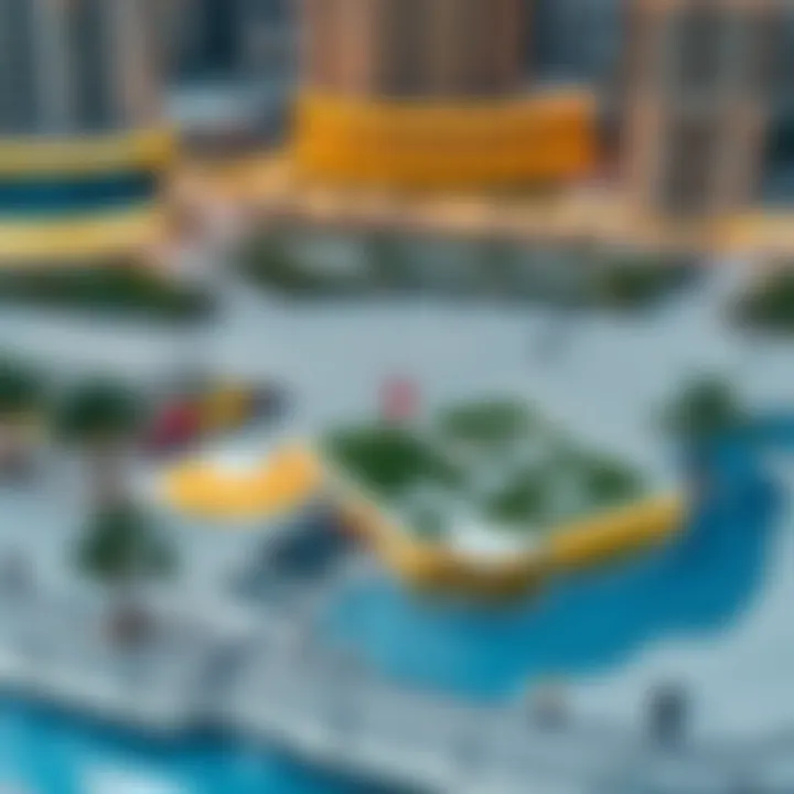 Map highlighting parking locations around Burj Park