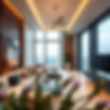 Interior design showcasing spacious living areas