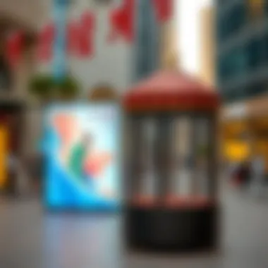 Art installation in DIFC Village highlighting cultural aspects