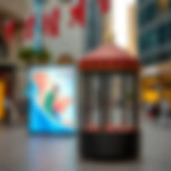 Art installation in DIFC Village highlighting cultural aspects