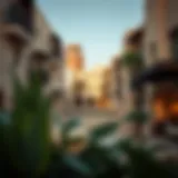 A stunning view of Al Seef's architectural design showcasing traditional and modern elements