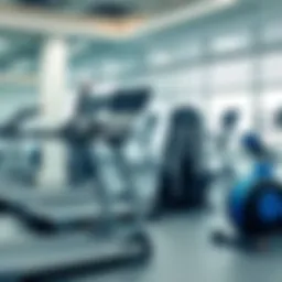 Modern gym equipment at Damac Hills 2