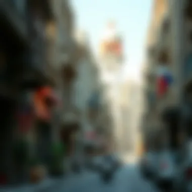 Cultural Vibrancy of Bur Dubai Neighborhood An illustration of Bur Dubai's vibrant neighborhood capturing its cultural essence