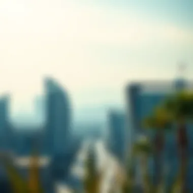 Stunning view of Nad Al Hamar's skyline showcasing modern architecture