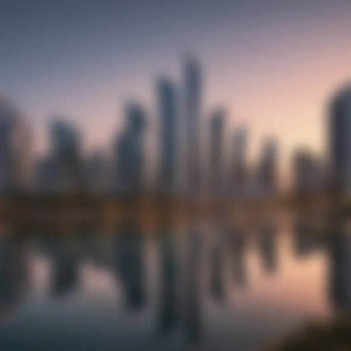 Stunning skyline view of Jumeirah Lake Towers