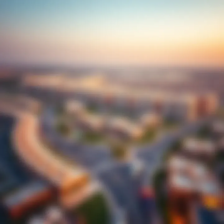 Aerial View of Jumeirah Village Circle Aerial view of Jumeirah Village Circle showcasing residential developments