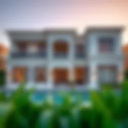 Luxurious villa exterior in Al Quoz