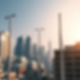 Stunning skyline view of Dubai with residential buildings