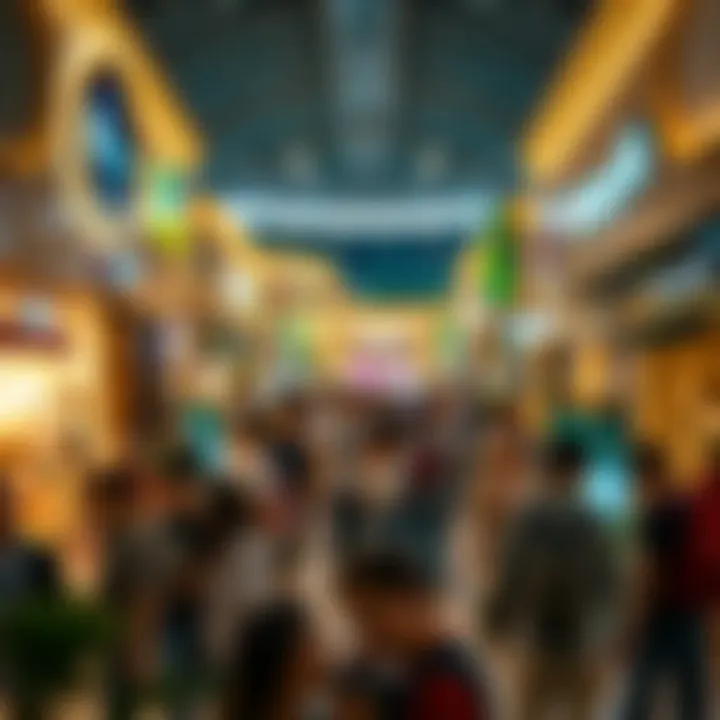 A bustling shopping area filled with customers enjoying their experience