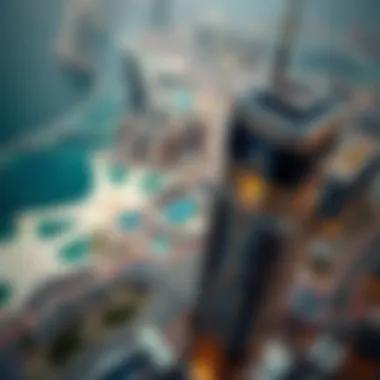 Strategic Location of Silicon Oasis Palace Tower Aerial view highlighting the strategic location of Silicon Oasis Palace Tower within Dubai.