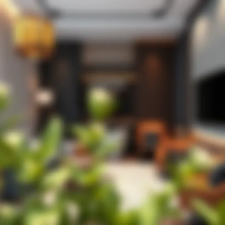 Luxurious studio interior featuring contemporary design elements