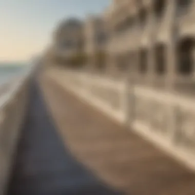 Close-up of unique architectural features along the Boardwalk