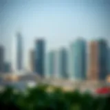 Panoramic view of Dubai's Gulf Commercial area showcasing modern architecture