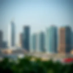 Panoramic view of Dubai's Gulf Commercial area showcasing modern architecture