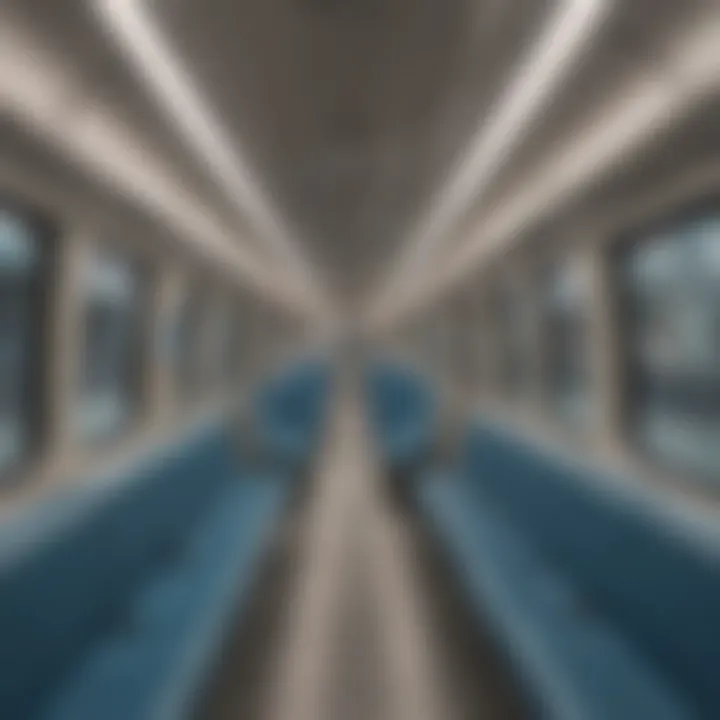 Interior view of a Dubai Metro train