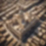 Aerial view of Old City Dubai showcasing historic architecture