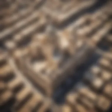 Aerial view of Old City Dubai showcasing historic architecture