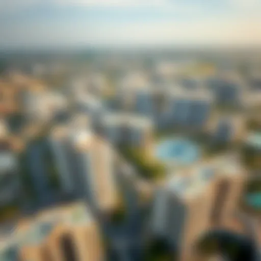 Aerial view of JLT Cluster C showcasing its modern architecture and surroundings