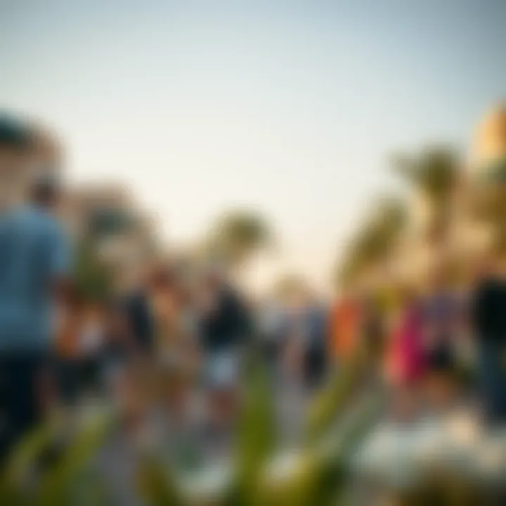 A vibrant community event at The Magnolias, highlighting social interactions among residents