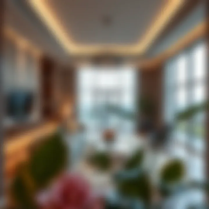 Luxurious interior design of a living space in Zada Residence