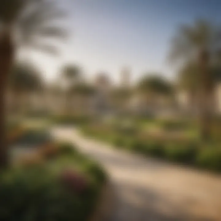 A beautifully landscaped park in the heart of Zayed City