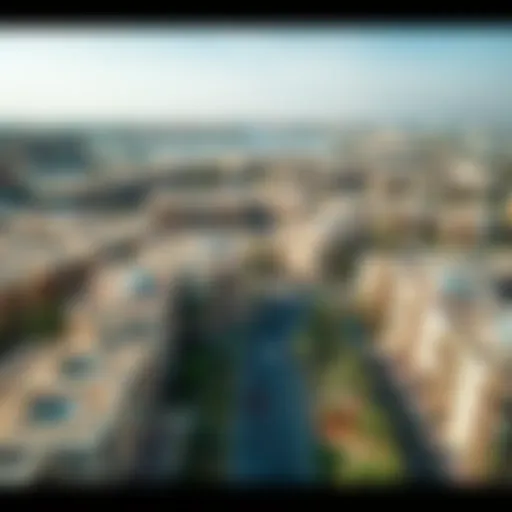 Aerial view of Al Qusais showcasing residential buildings